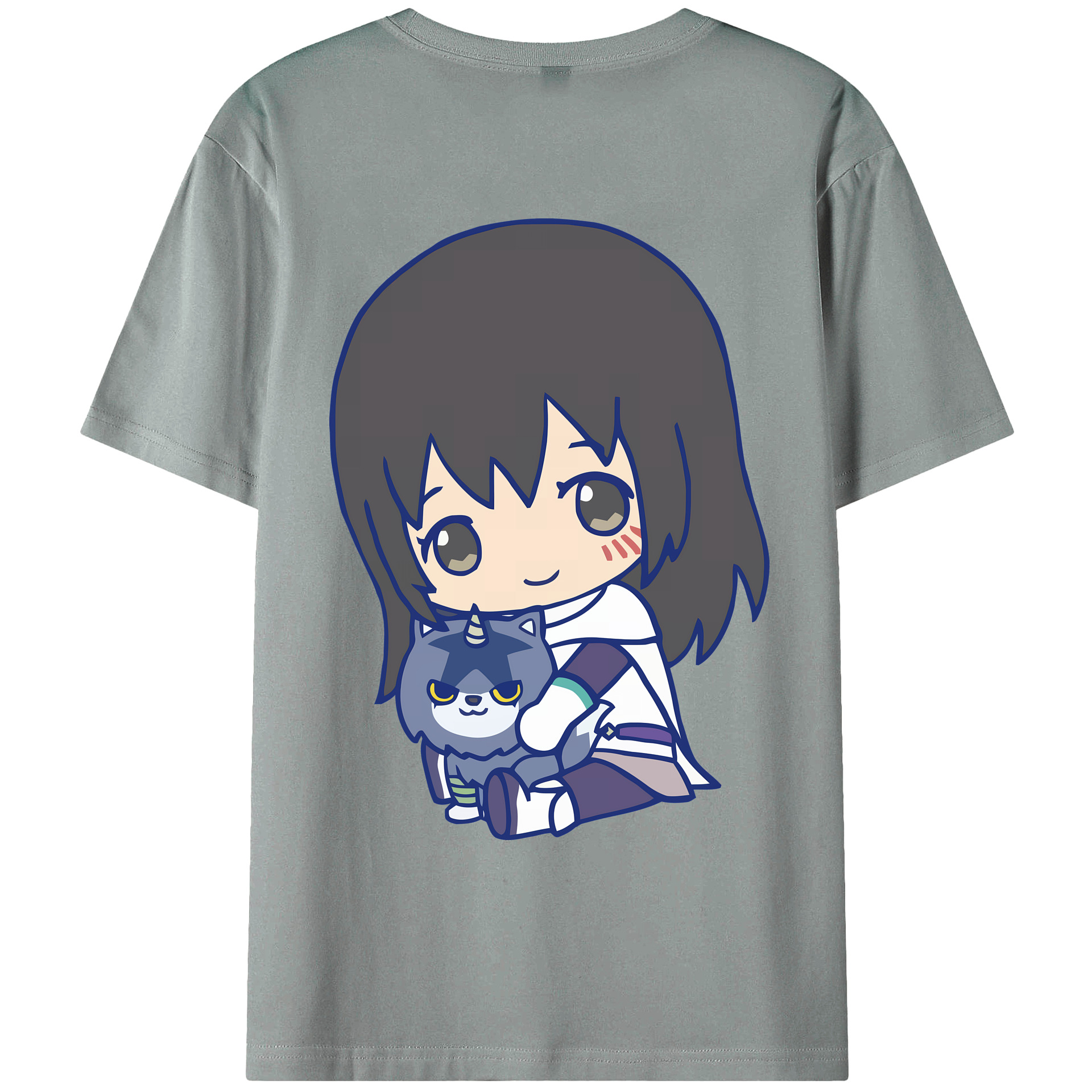 （画像用） 転スラ Regarding Reincarnated to Slime 綿100％ メンズ半袖Tシャツ（バックプリント） 通気性